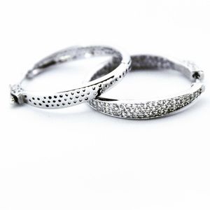 Stylish Sterling Silver Hoop Earrings